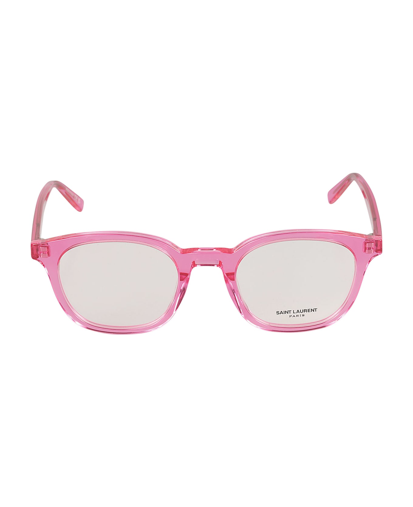Saint Laurent Eyewear Round Frame Glasses - Fuchsia/Transparent