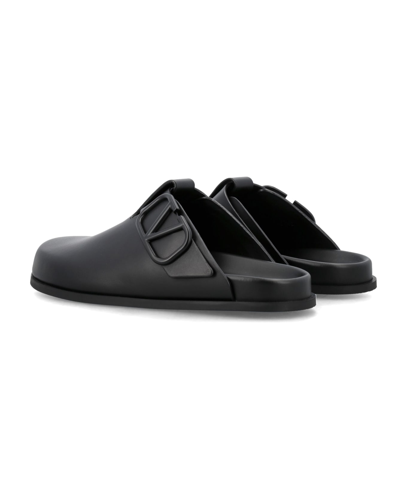 Valentino Garavani Clog V Sandals - BLACK