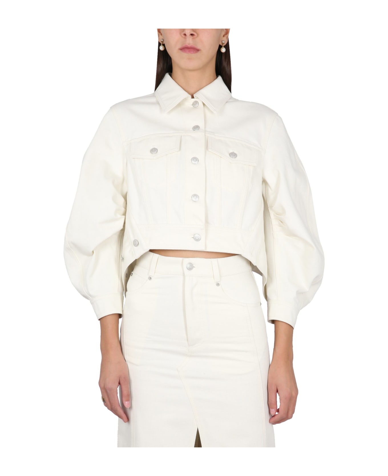 Alexander McQueen Jacket With Cocoon Sleeves - BIANCO