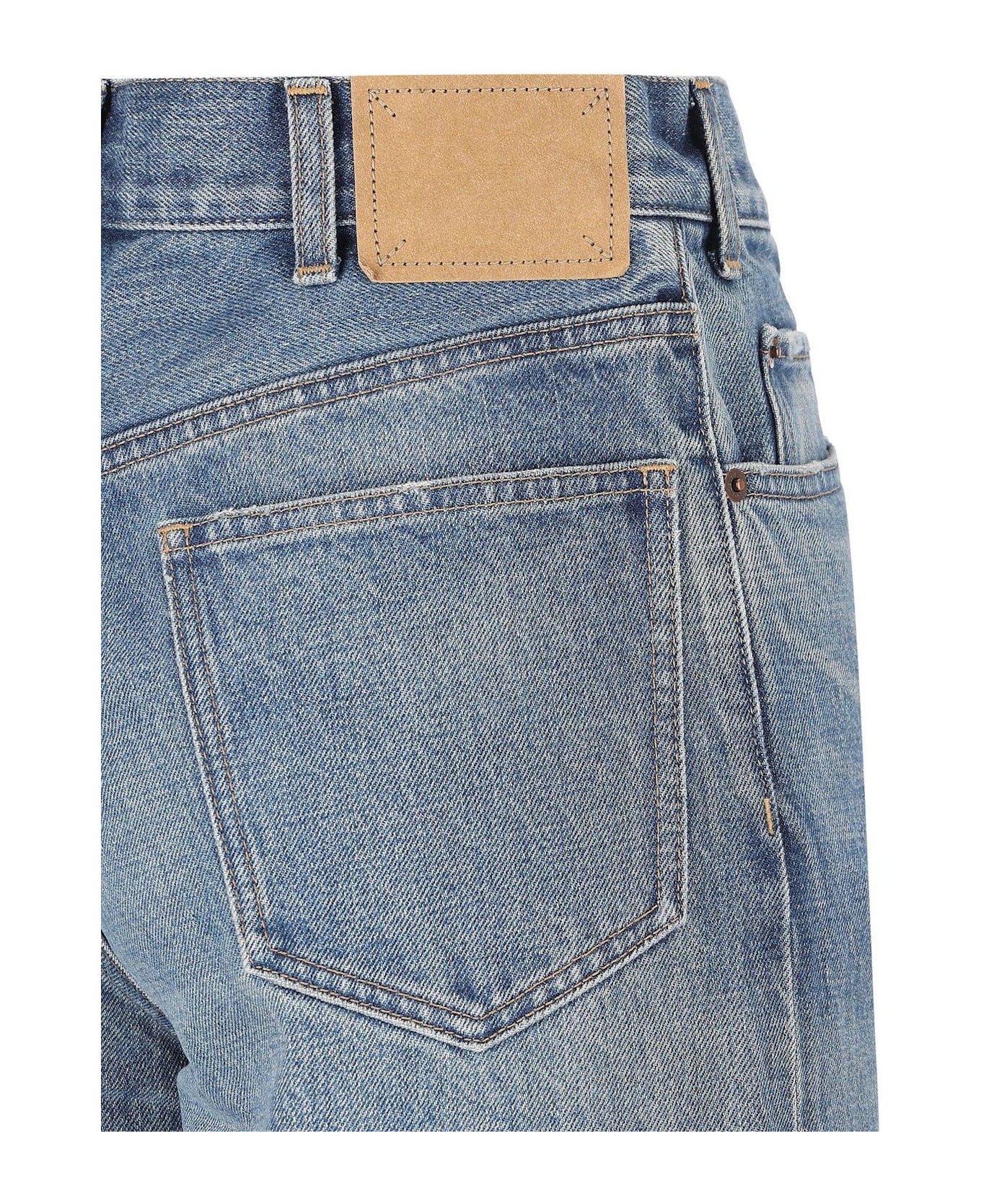 Celine Logo Patch Straight-leg Jeans - UNION WASH