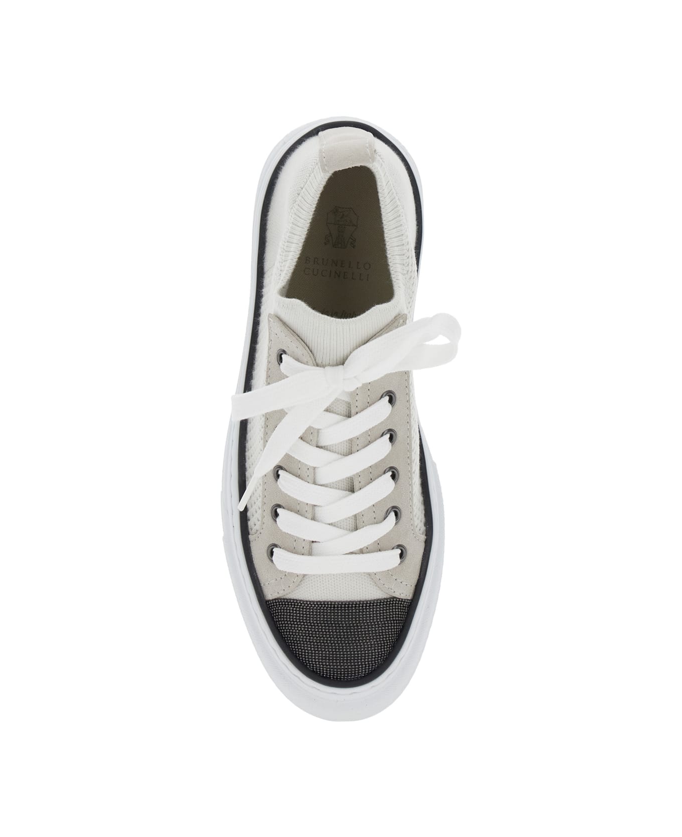 Brunello Cucinelli Monile Knit Sneakers - White