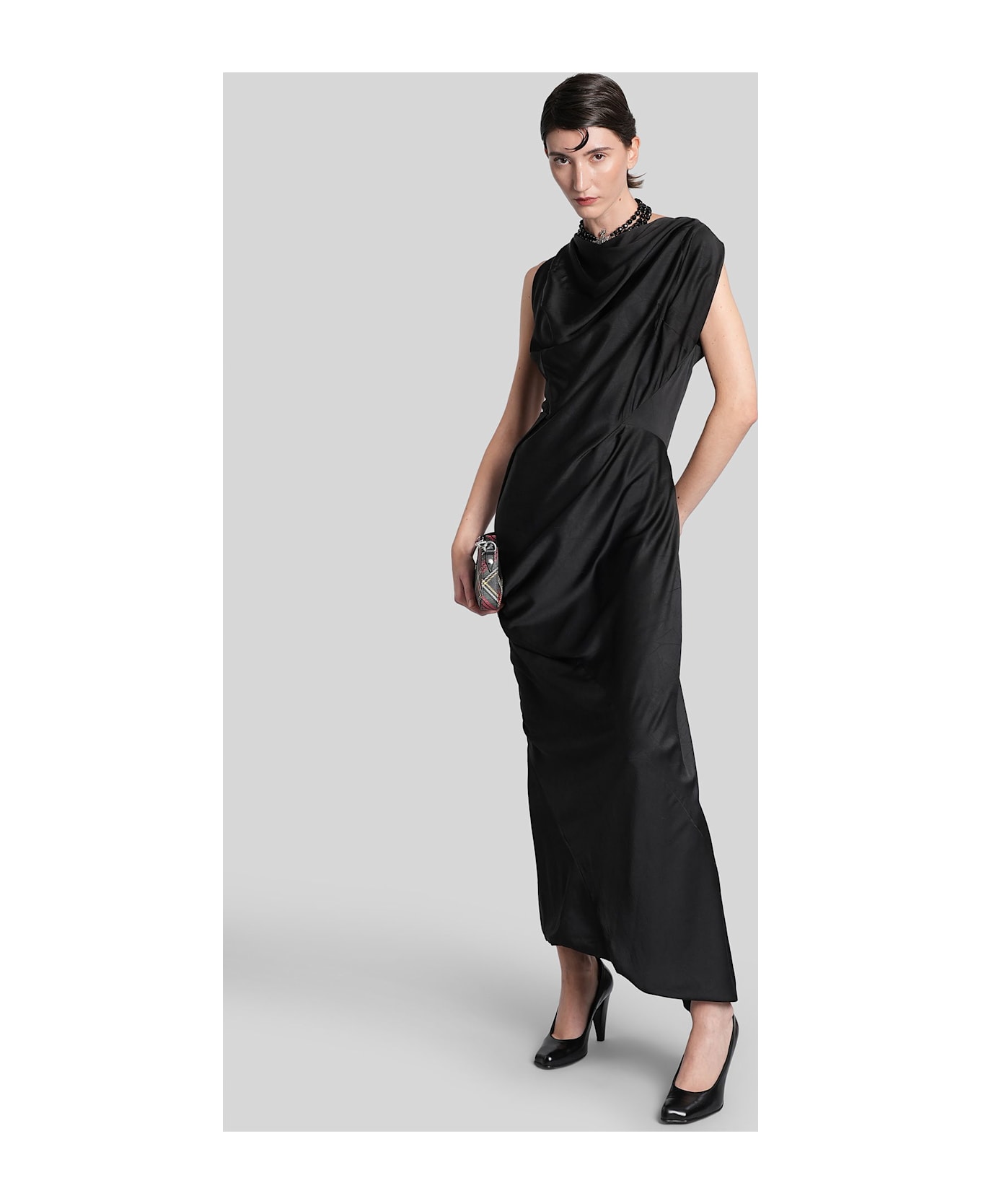 Vivienne Westwood Long Dress In Black Polyester - black