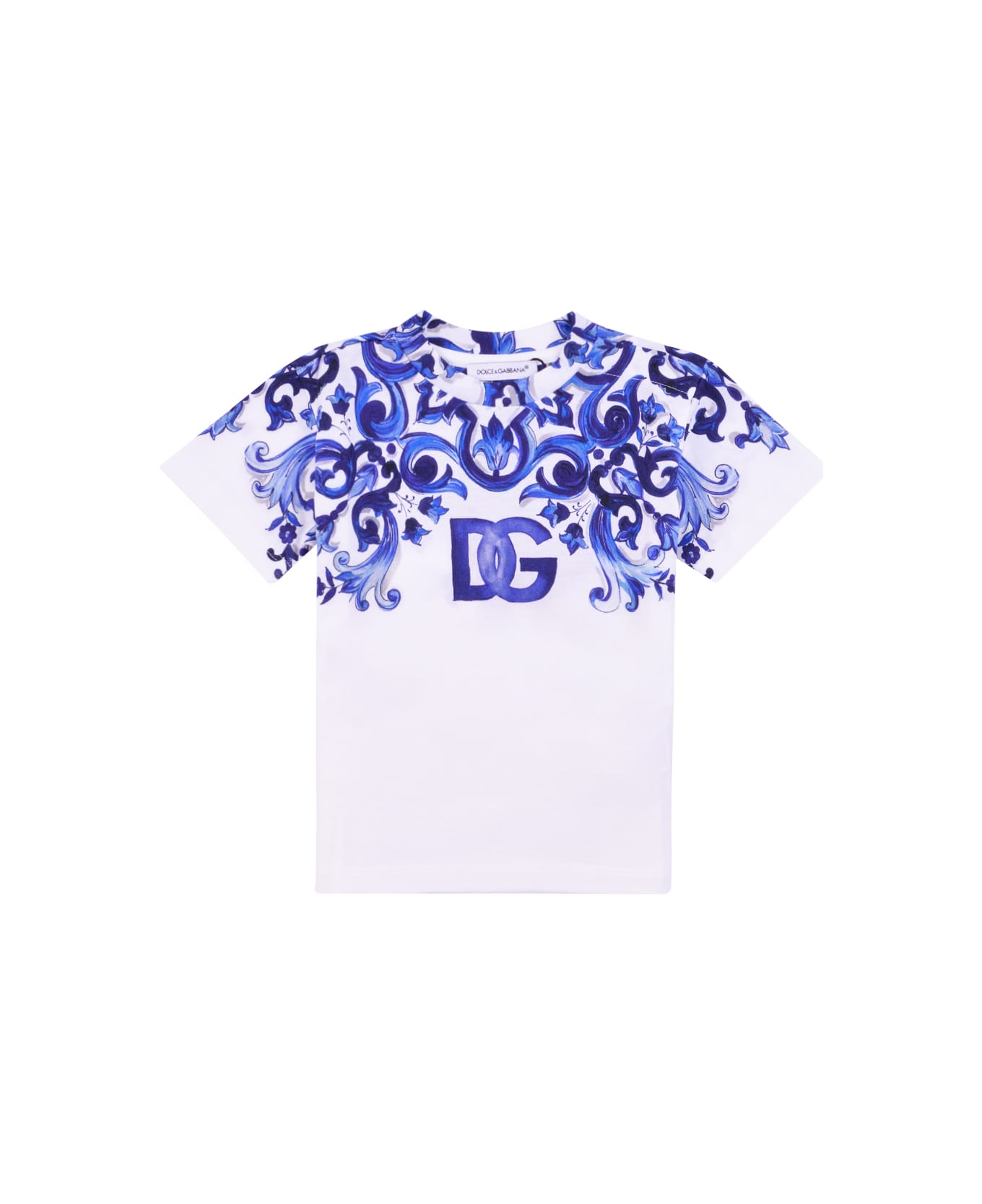 Dolce & Gabbana Majolica Print Jersey T-shirt - Multicolor