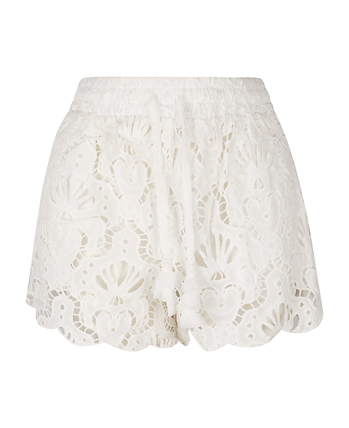 Farm Rio Logo Laced Shorts - White
