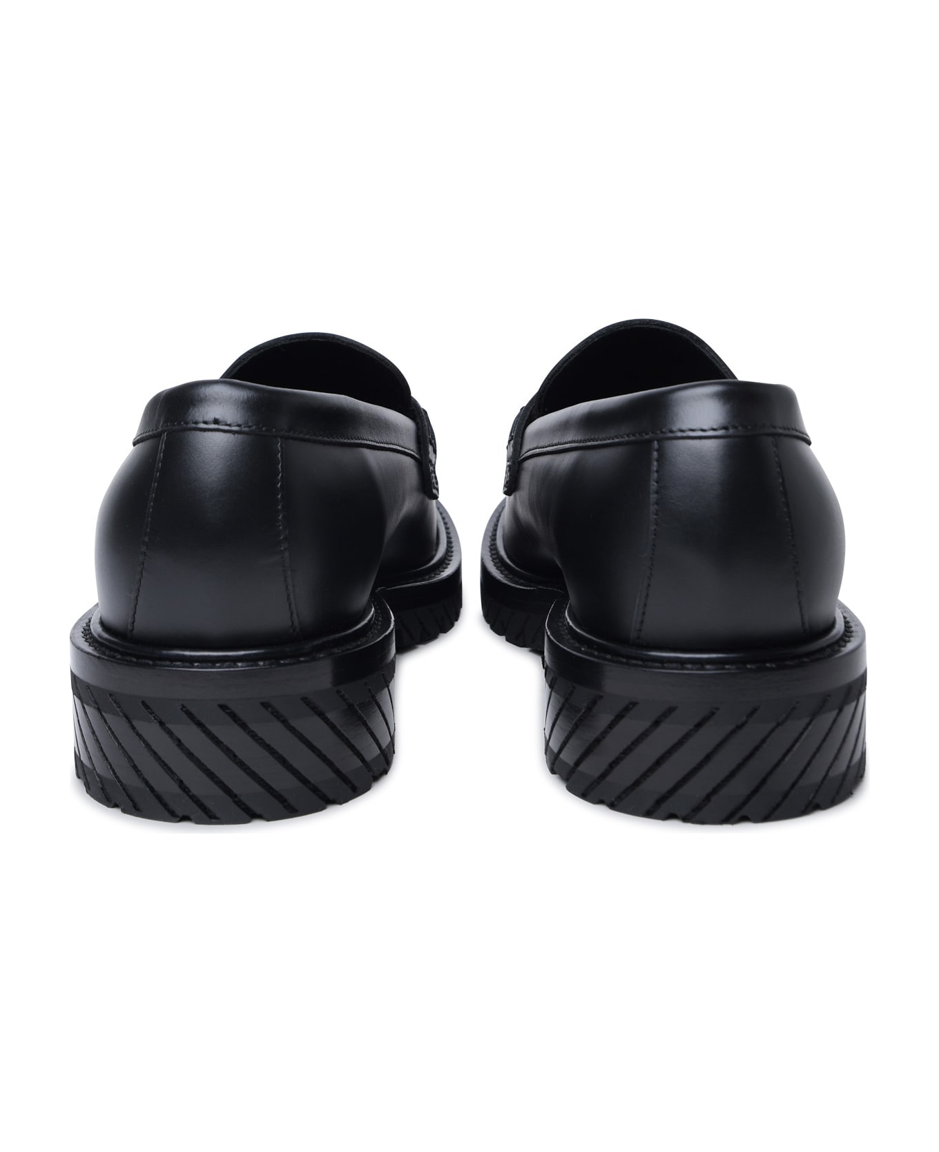 Off-White 'military' Black Leather Loafers - BLACK BLACK (Black) ローファー＆デッキシューズ