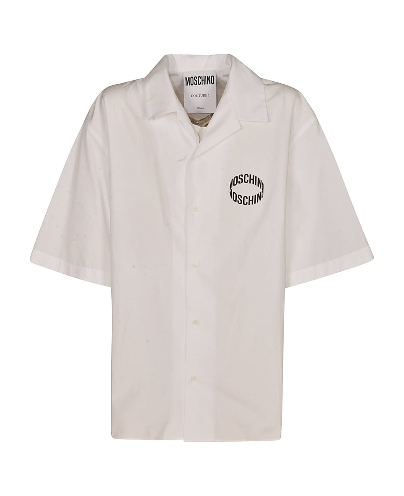 Moschino Logo Oversized Shirt - White