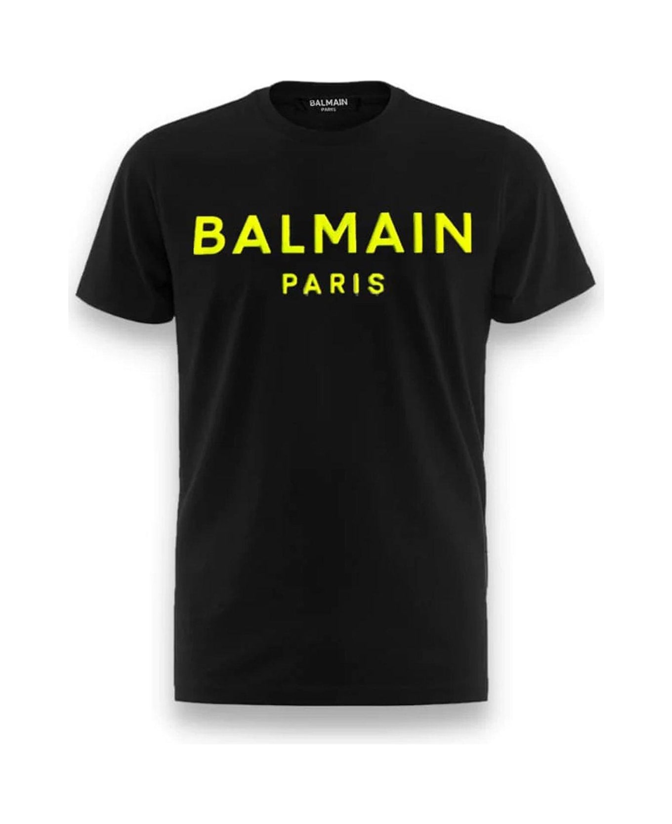 Balmain Logo Detailed Crewneck T-shirt - Nero