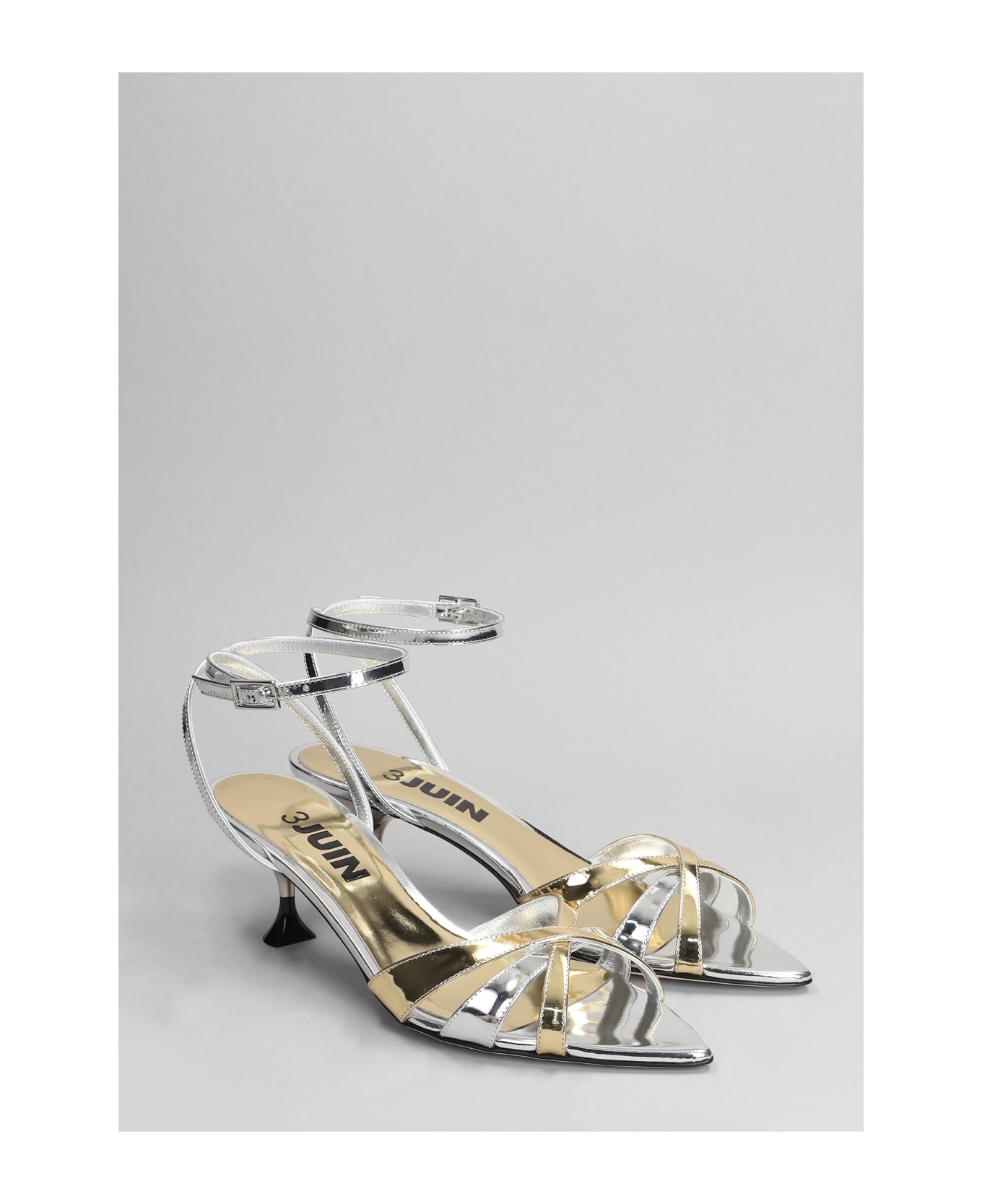 3JUIN Kyara 055 Sandals In Silver Leather - silver サンダル