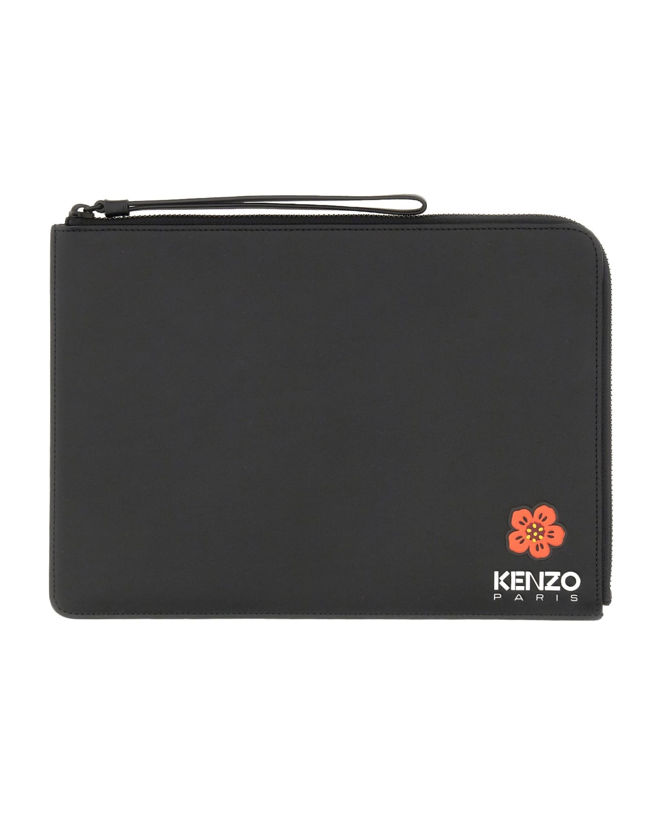 Kenzo Leather Clutch - black バッグ