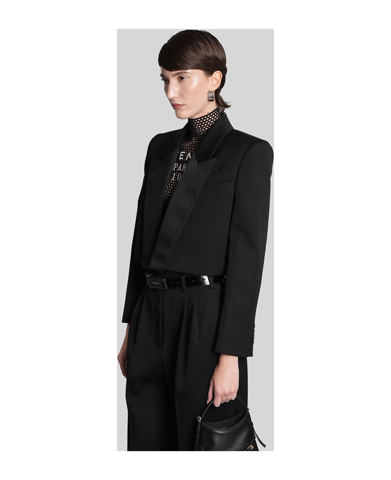 Givenchy Blazer In Black Wool - black