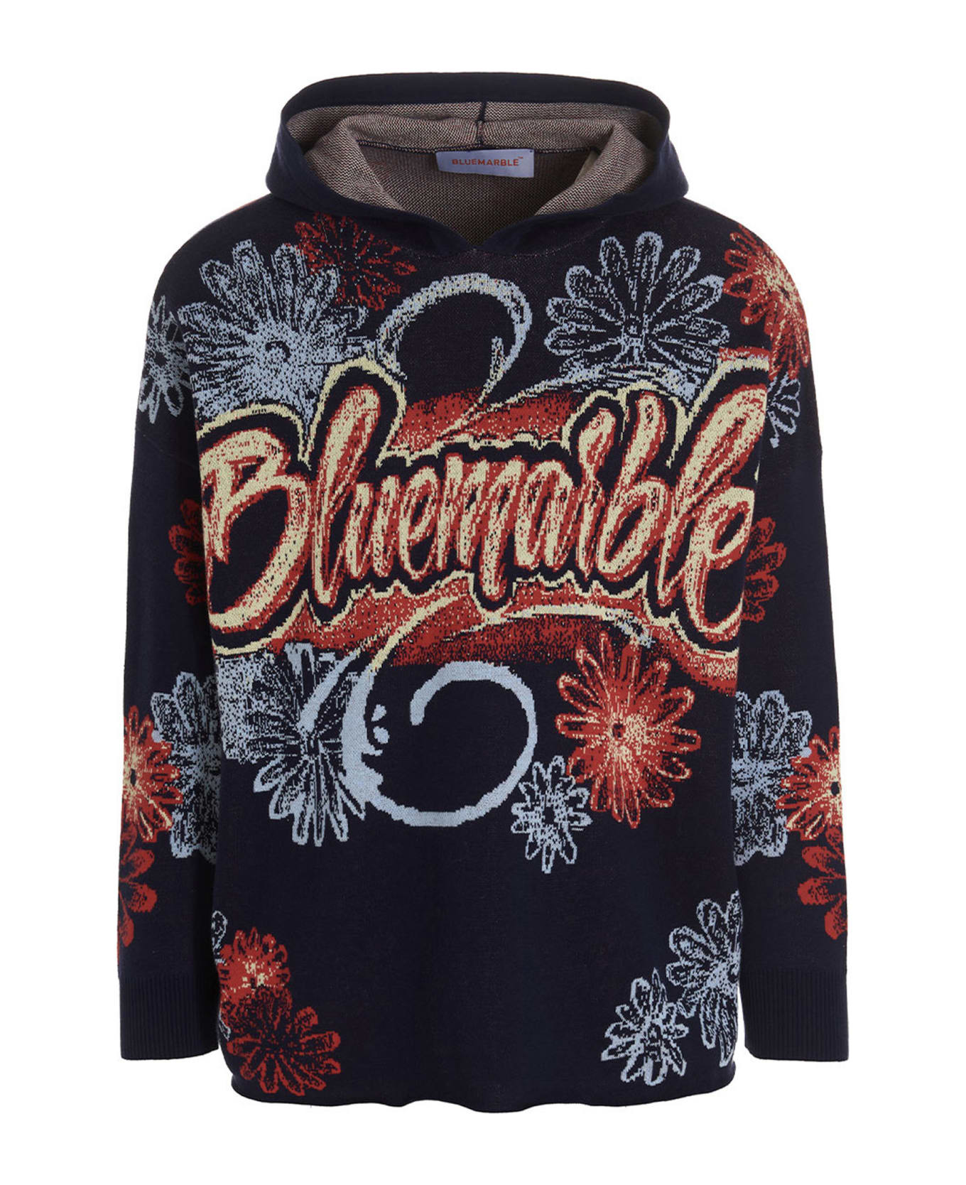 Bluemarble 'knitted Jacquard' Hoodie - Multicolor