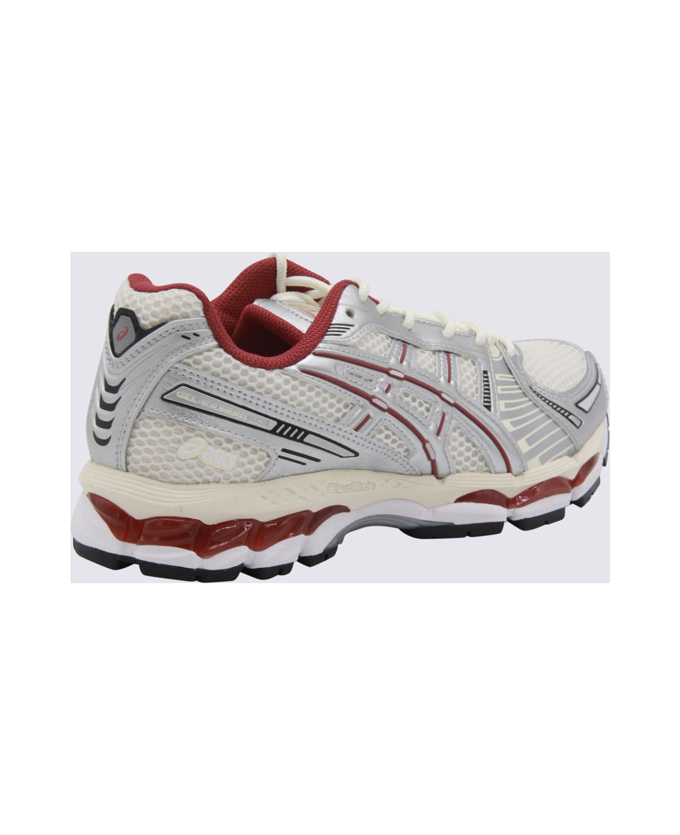 Asics Grey And Red Gel-kayano 12.1 Sneakers - CREAM/PURE SILVER