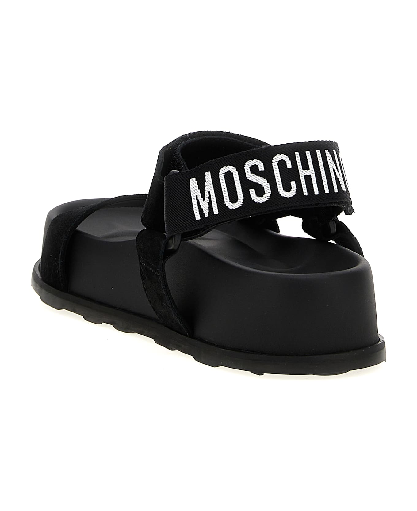 Moschino Suede Sandals - Black