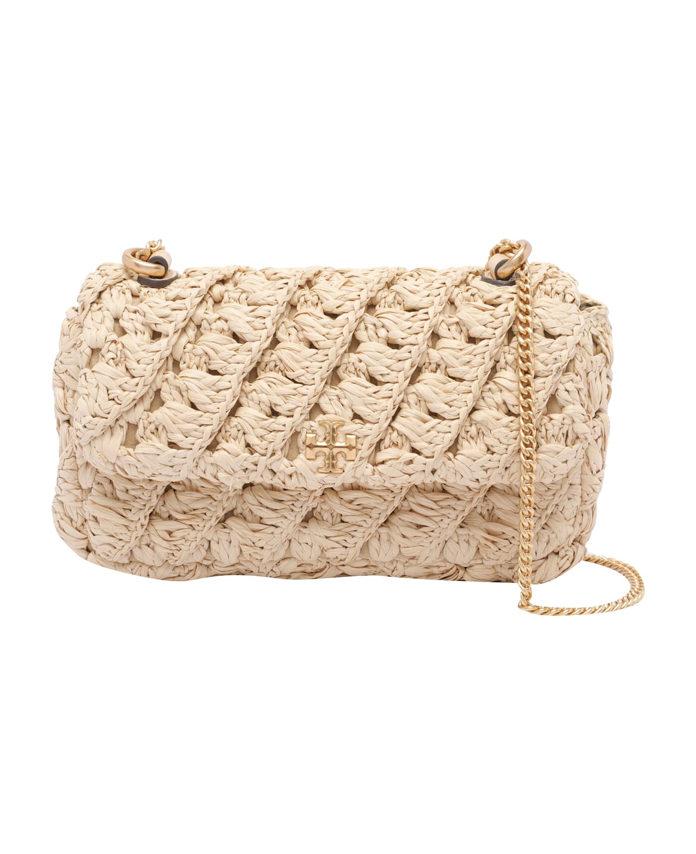Tory Burch Mini Kira Woven Shoulder Bag - Beige