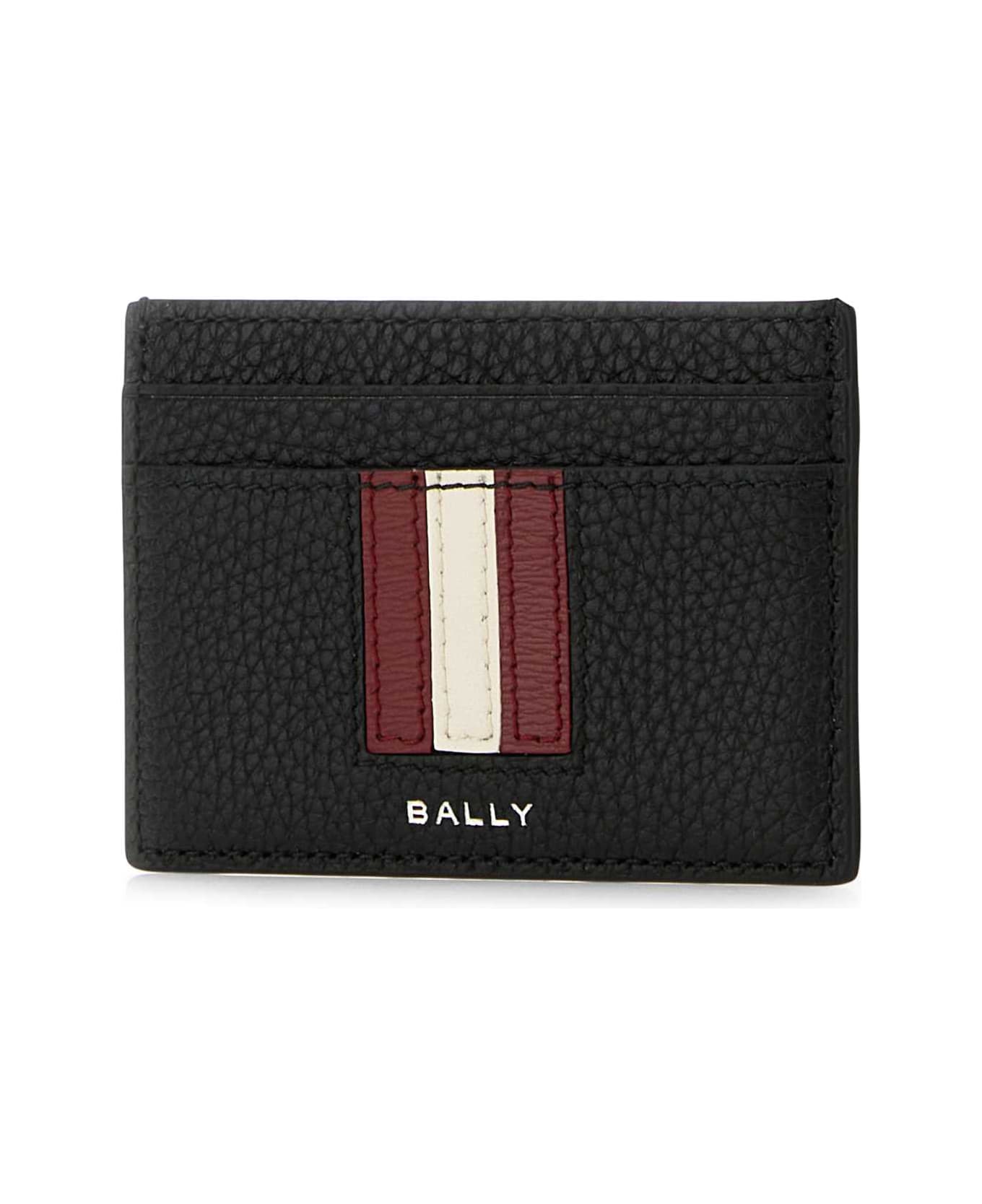 Bally Black Leather Card Holder - Black