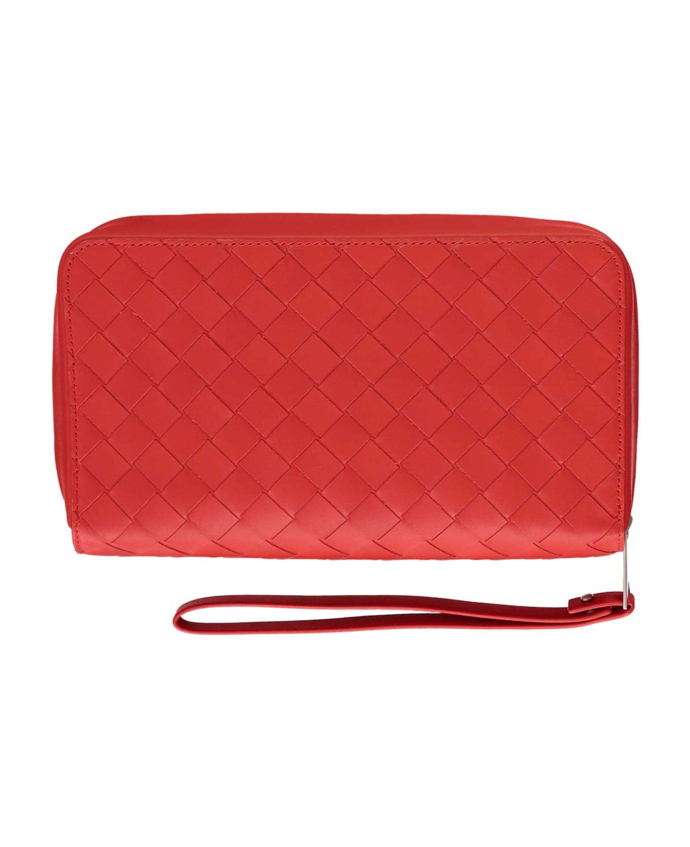 Bottega Veneta Leather Zip-around Wallet - red