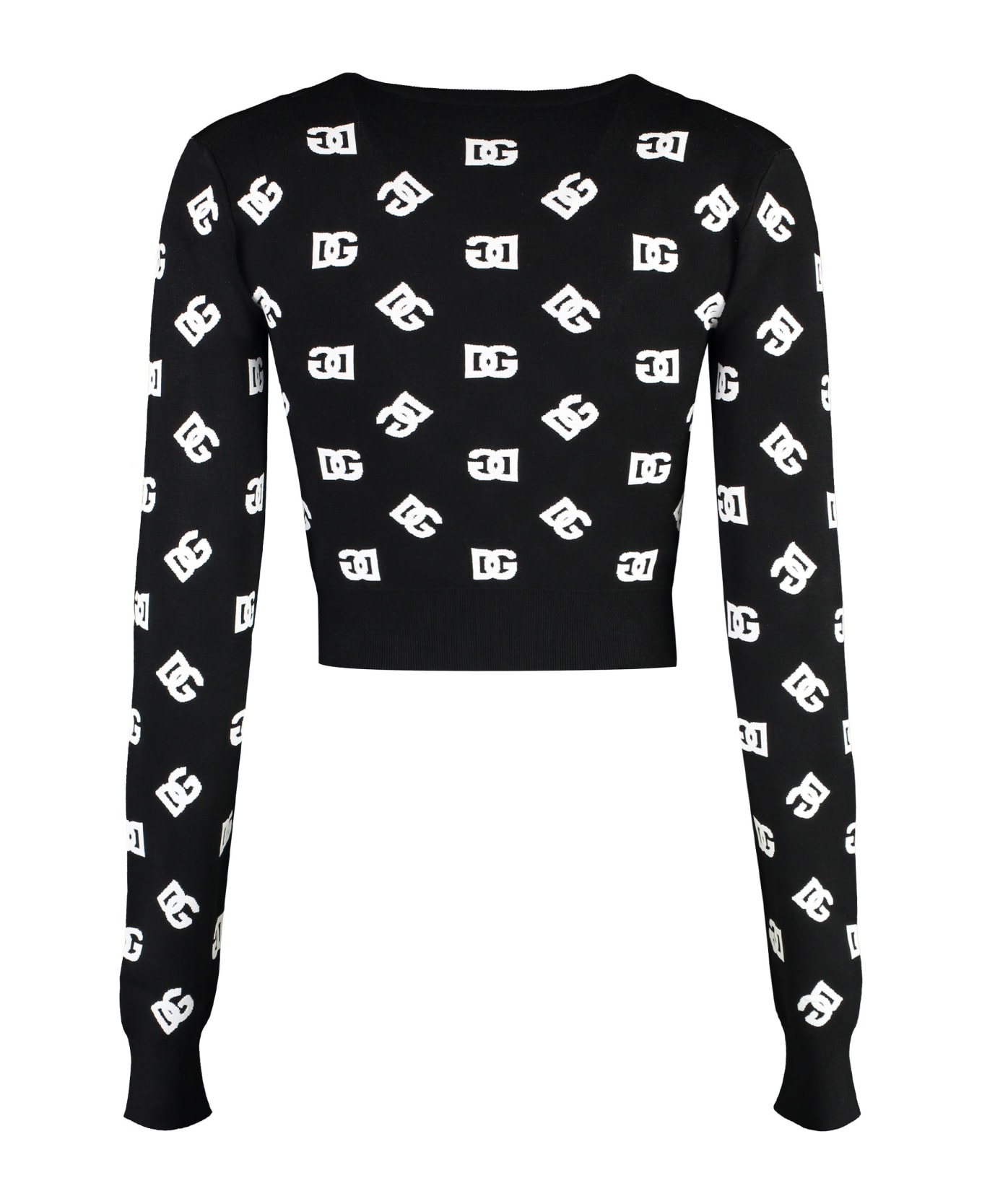 Dolce & Gabbana Fine Knit Crew-neck Sweater - black ニットウェア