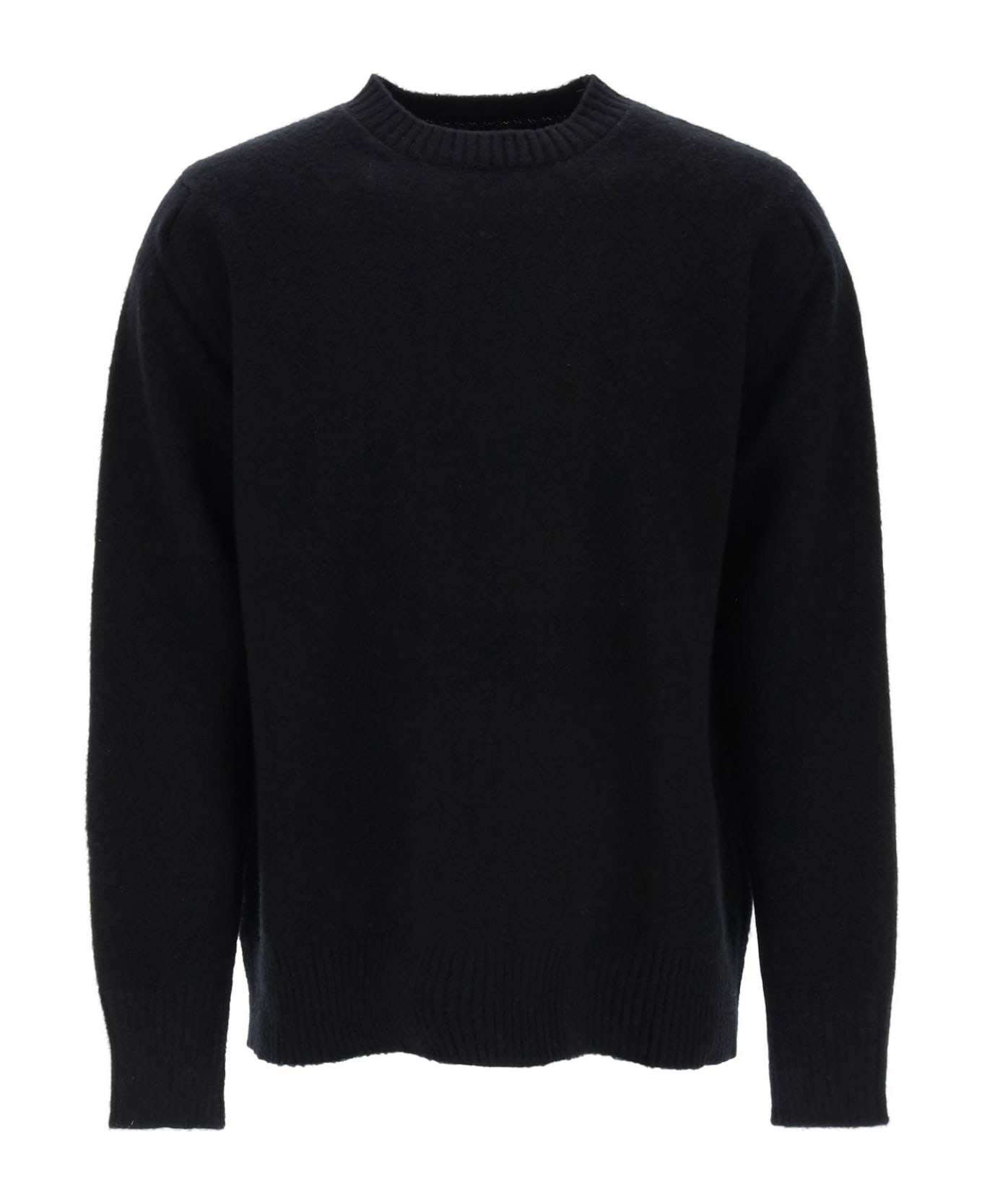 OAMC Wool Sweater With Jacquard Logo - BLACK (Black)