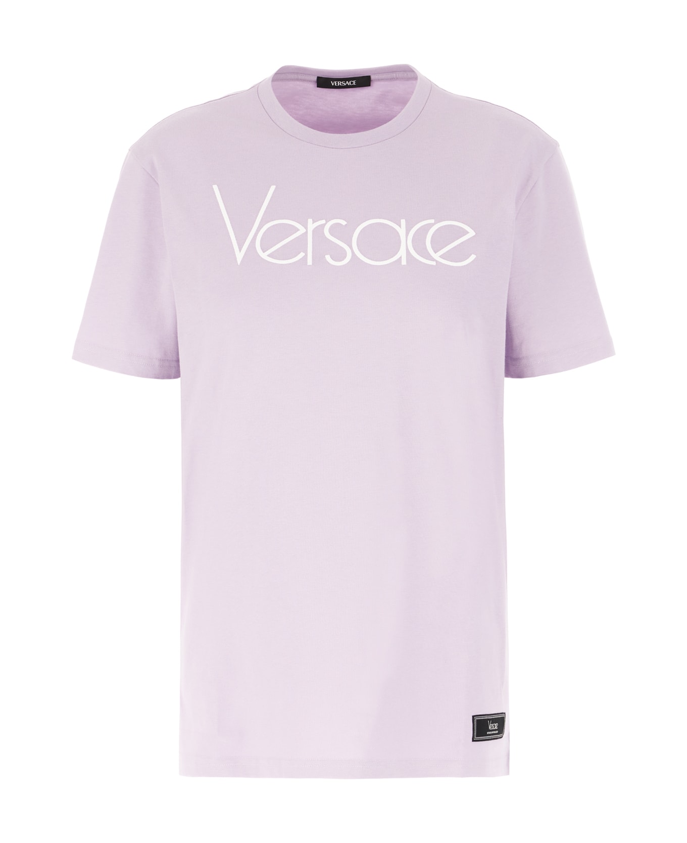 Versace Lillac Cotton T-shirt - MAUVEWHITE