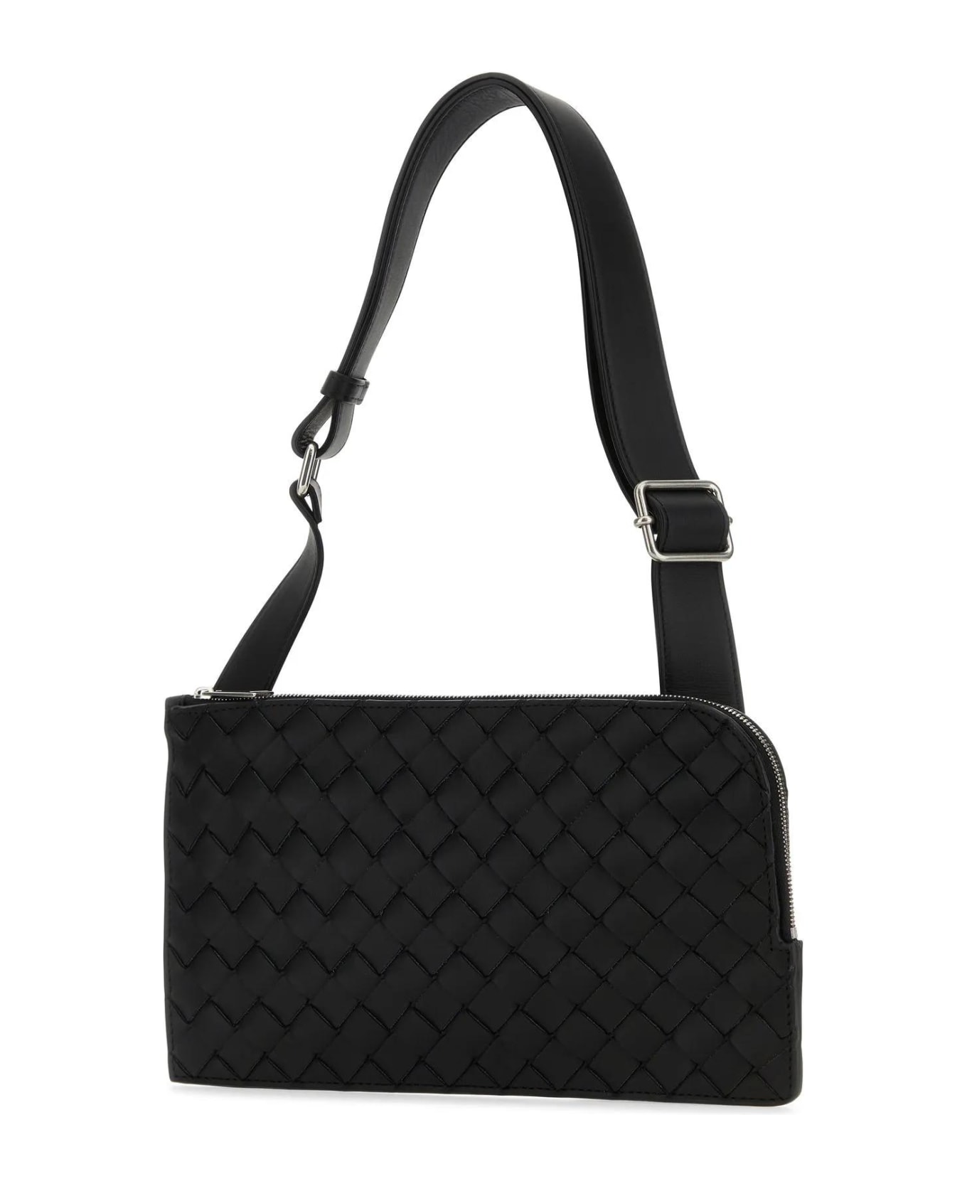 Bottega Veneta Black Leather Belt Bag - BLACK