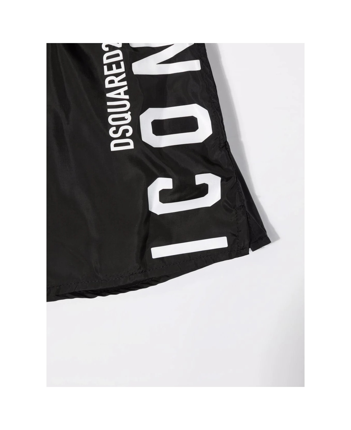 Dsquared2 Kids Black Swim Shorts With Icon Dsquared2 Logo - Black