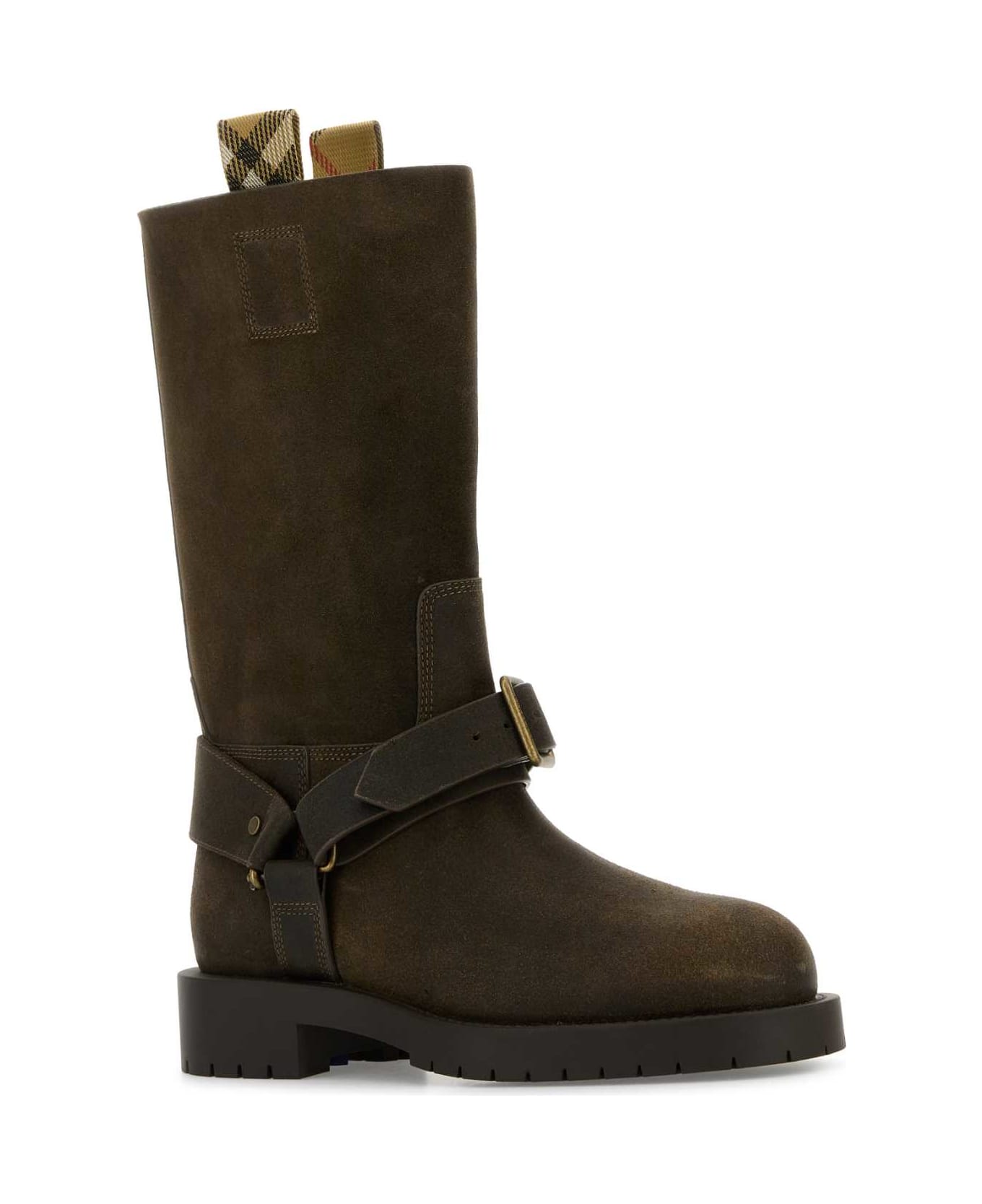 Burberry Brown Suede Saddle Boots - LOCH