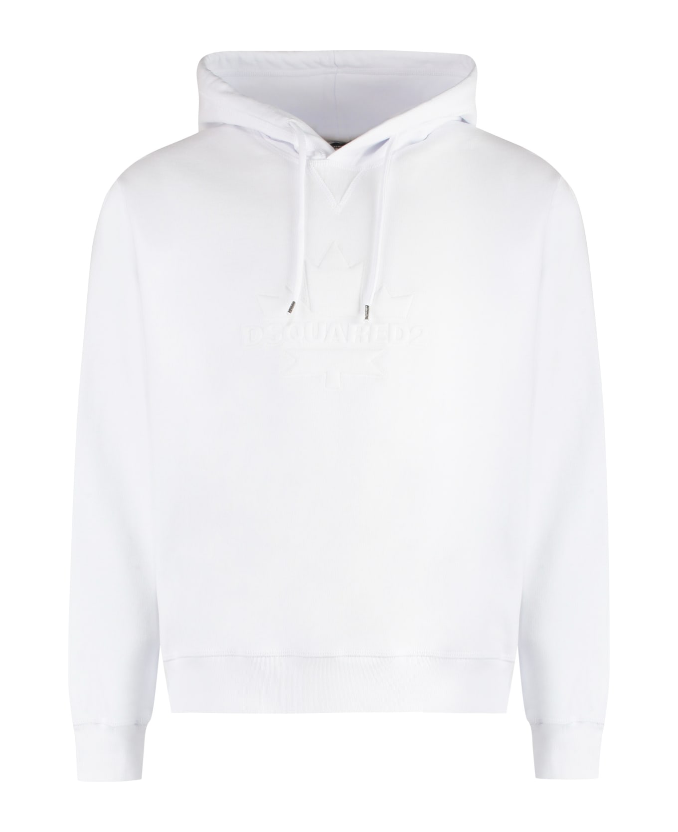 Dsquared2 Cotton Hooded Sweatshirt - White