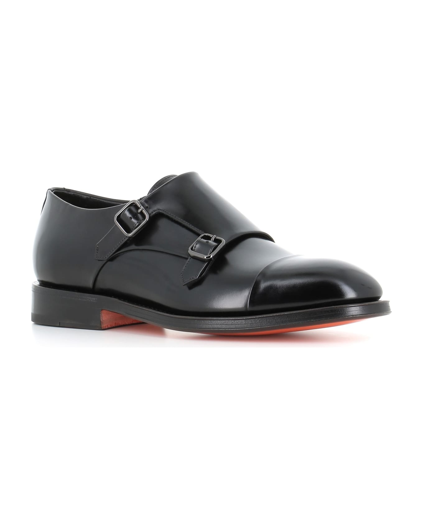 Santoni Double Monk - Black