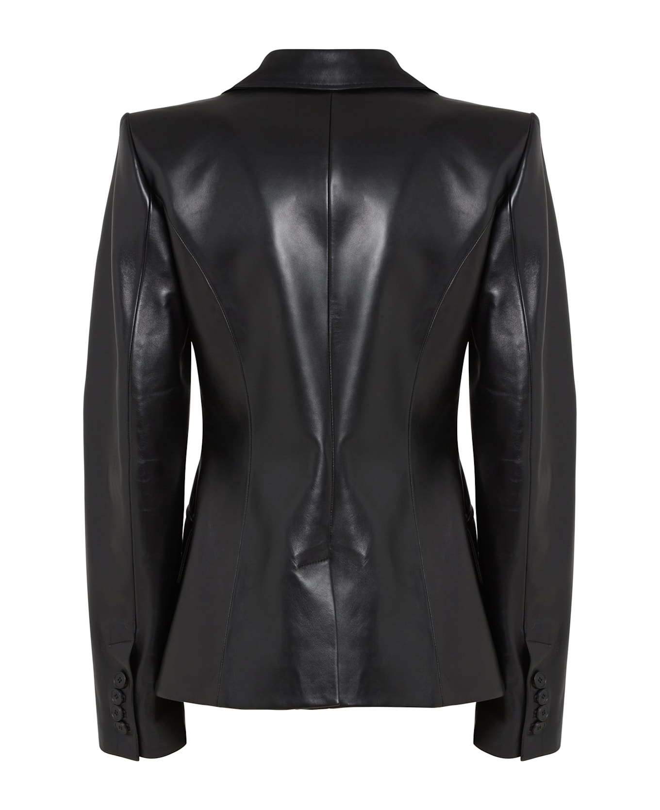 Alexander McQueen Single Breasted Long Sleeved Jacket - Black
