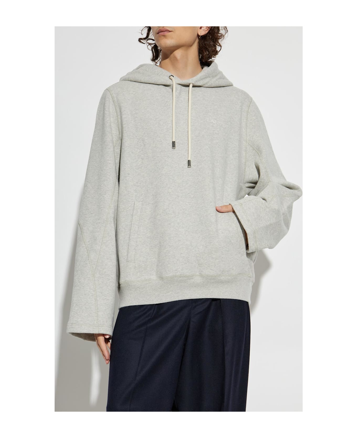 Lanvin Sweatshirt With Embroidered Logo - GREY