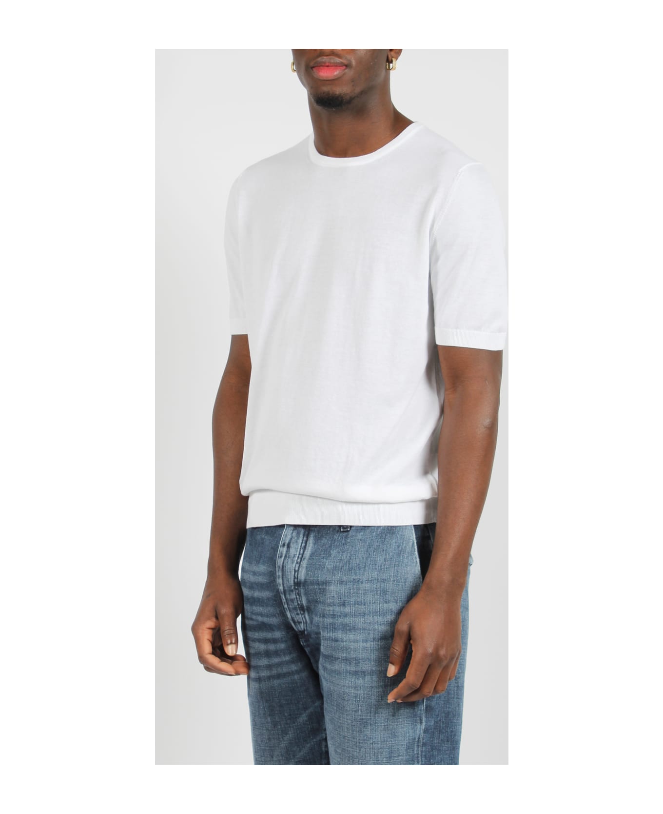 Tagliatore Cotton Knit T-shirt - White