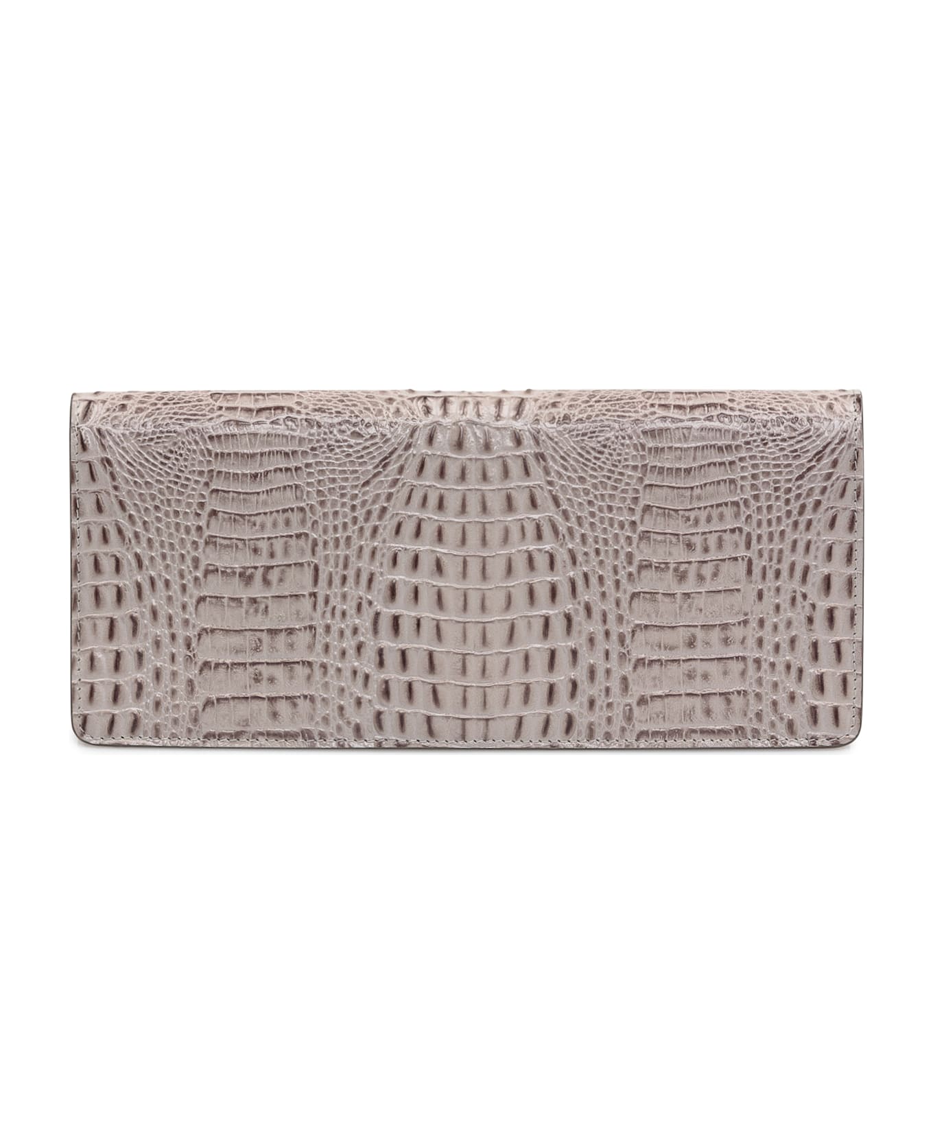 Tom Ford Crocodile Evening Clutch - PEARL GREY