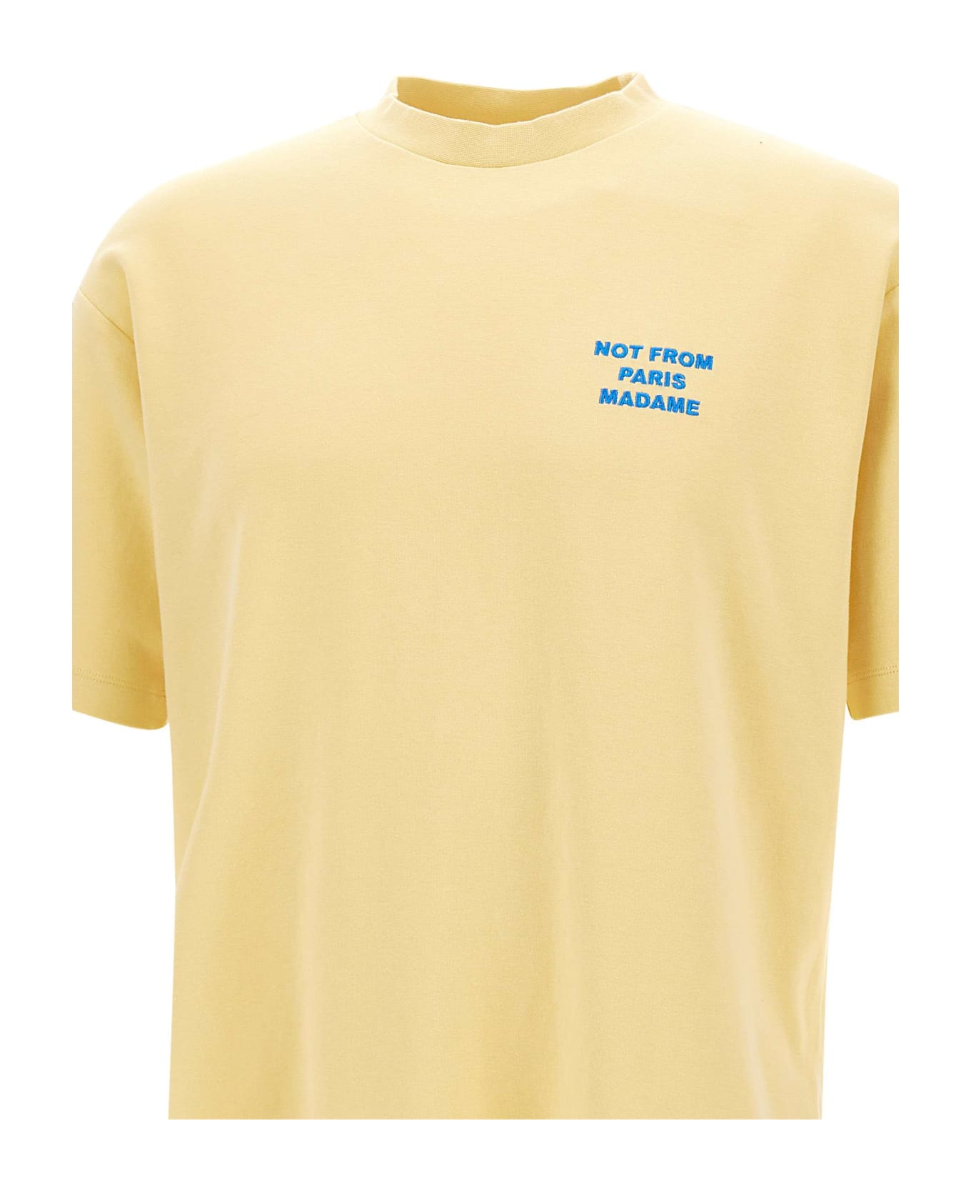 Drôle de Monsieur "le T-shirt Slogan" Cotton T-shirt - YELLOW