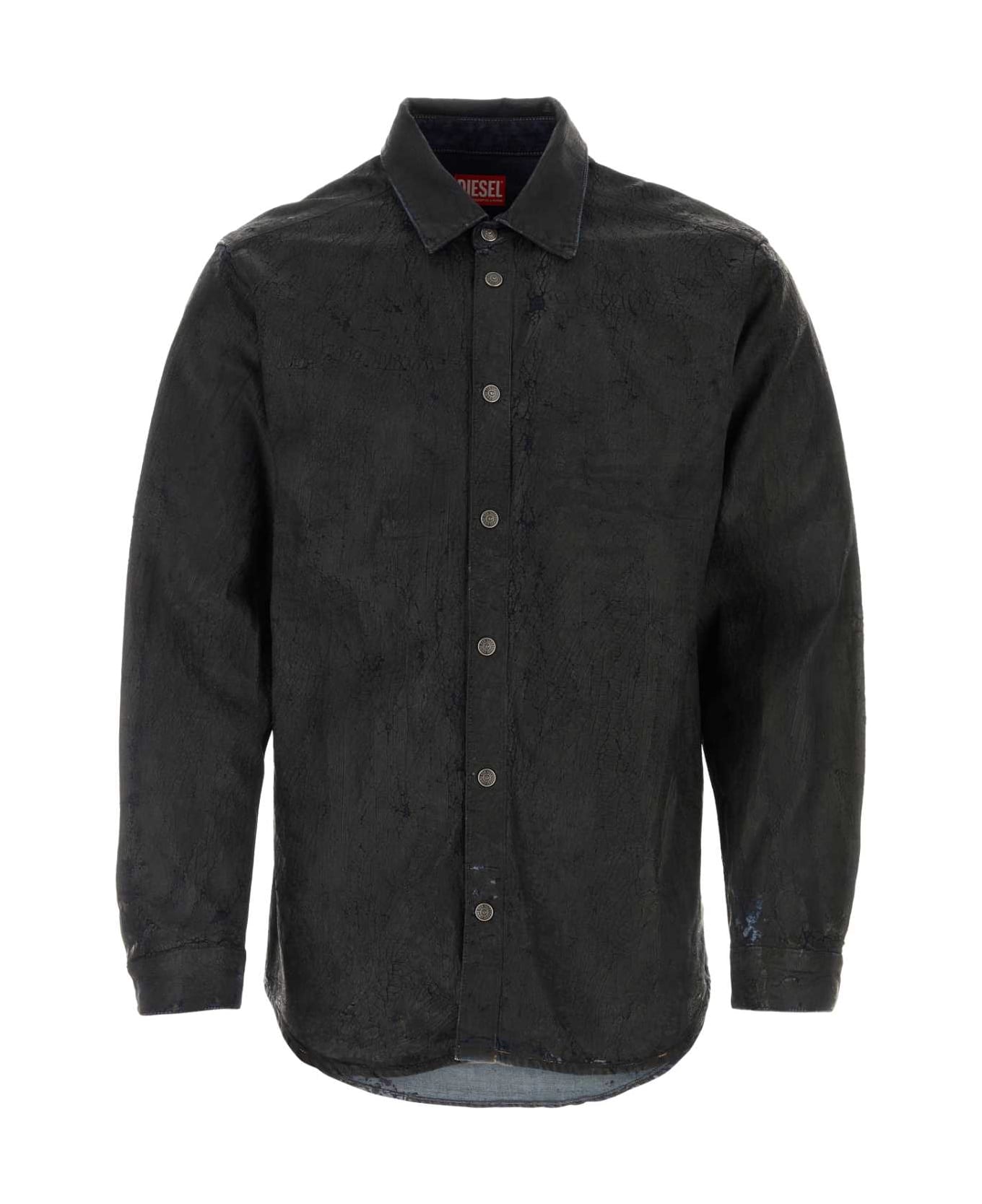 Diesel Black Denim D-simply-fse Shirt - 9XX シャツ
