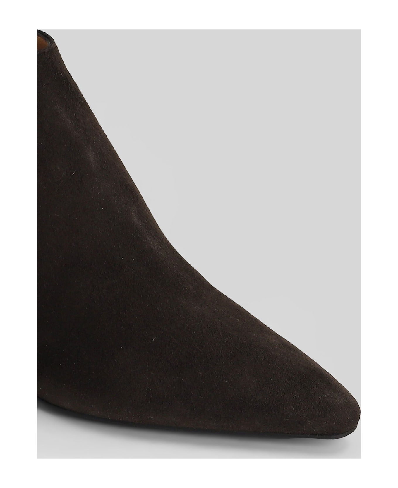 Roberto Festa Esta High Heels Ankle Boots In Dark Brown Suede - dark brown