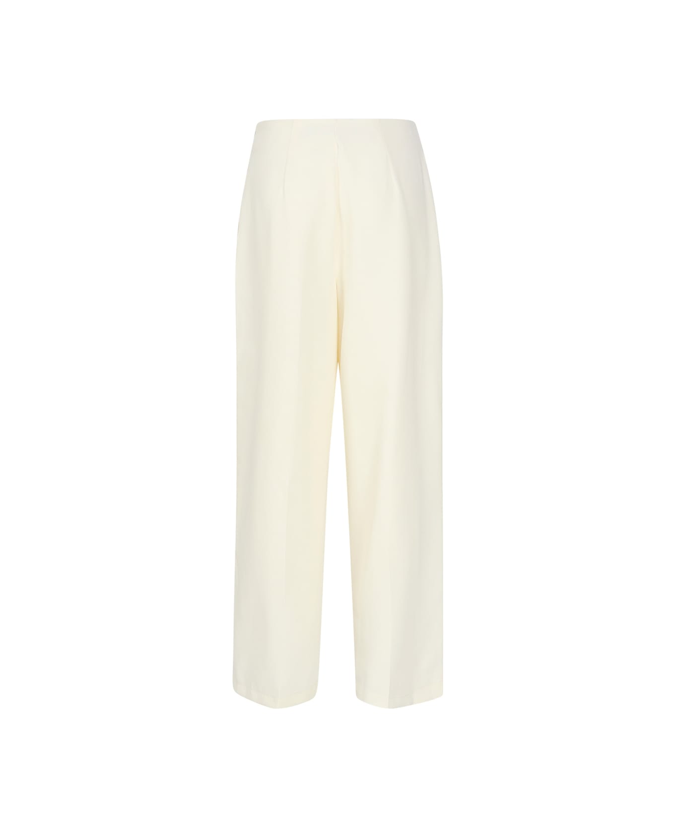 Vero Moda Elegant Cigarette Trousers With Hidden Zip Closure - Cream