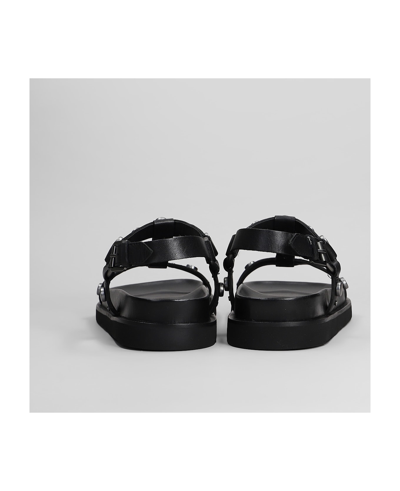 Ash Ugo Flats In Black Leather - black フラットシューズ