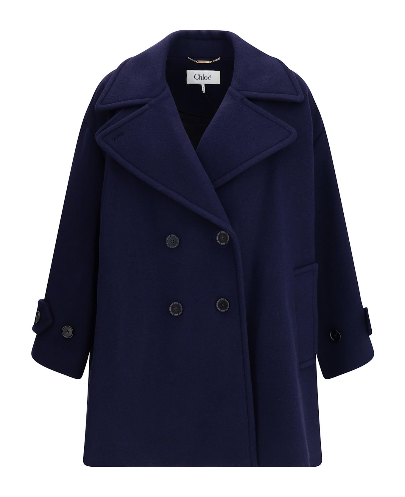 Chloé Oversized Double Breasted Wool Coat