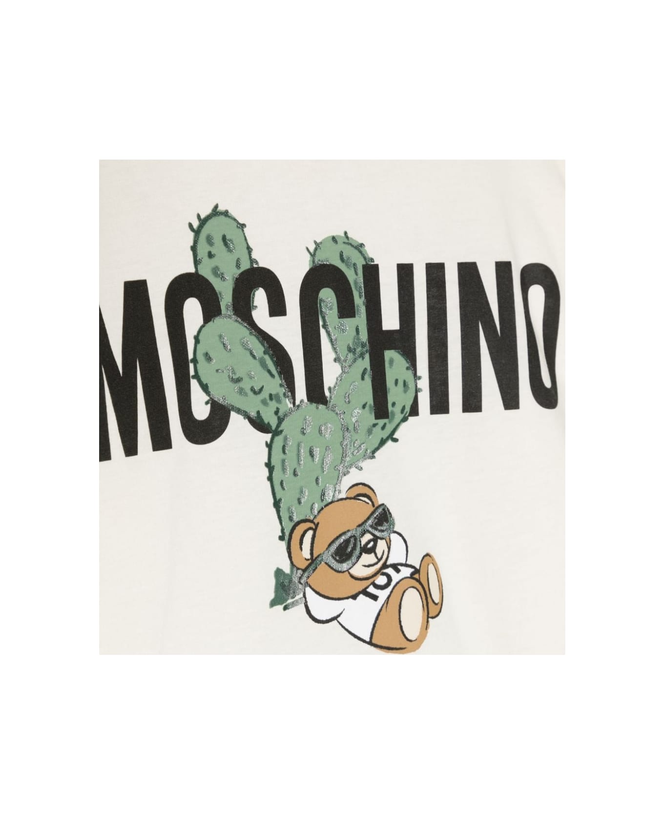 Moschino T-shirt Con Logo - Crema