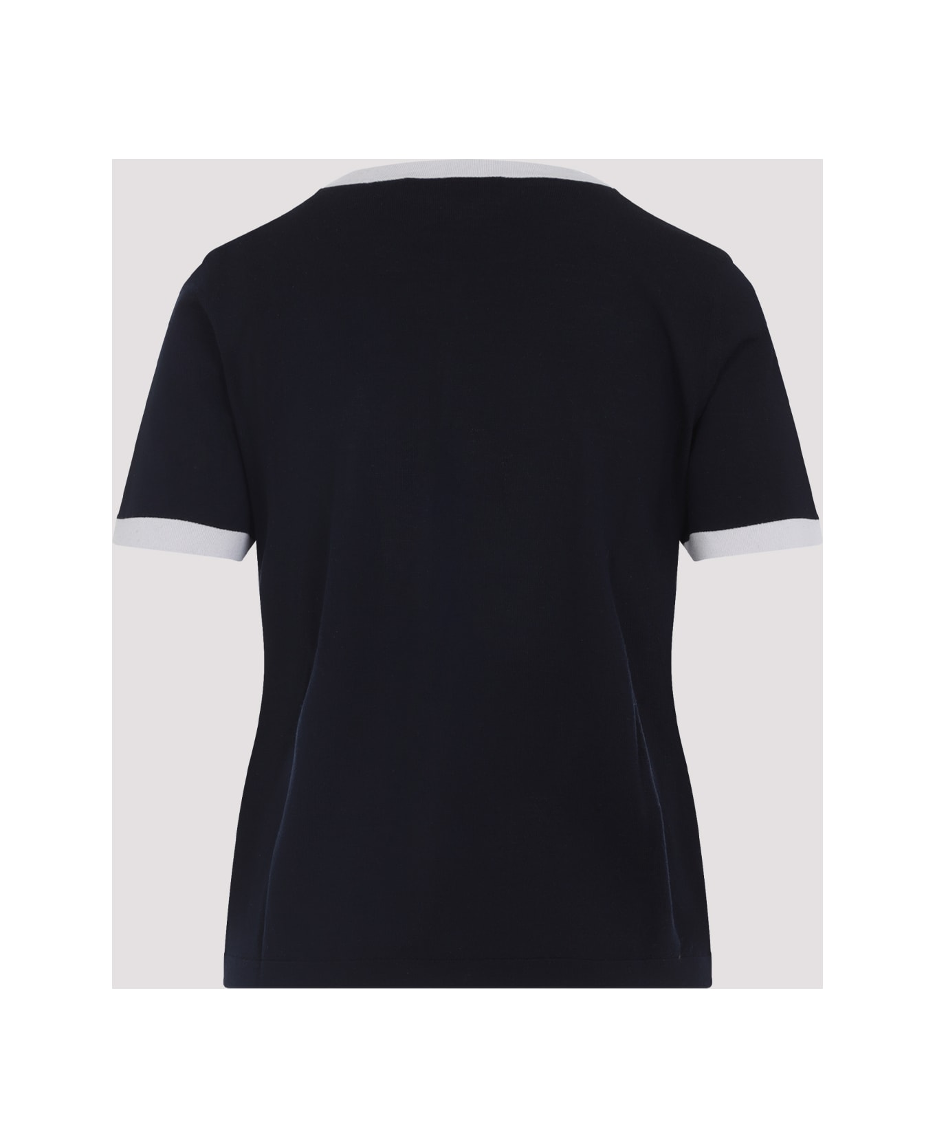 
S Max Mara Egidio Bicolor Knit T-shirt - Blu Winter White