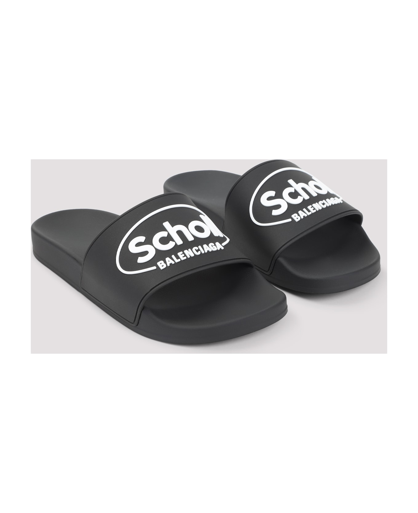 Balenciaga Pool Slide - Black White