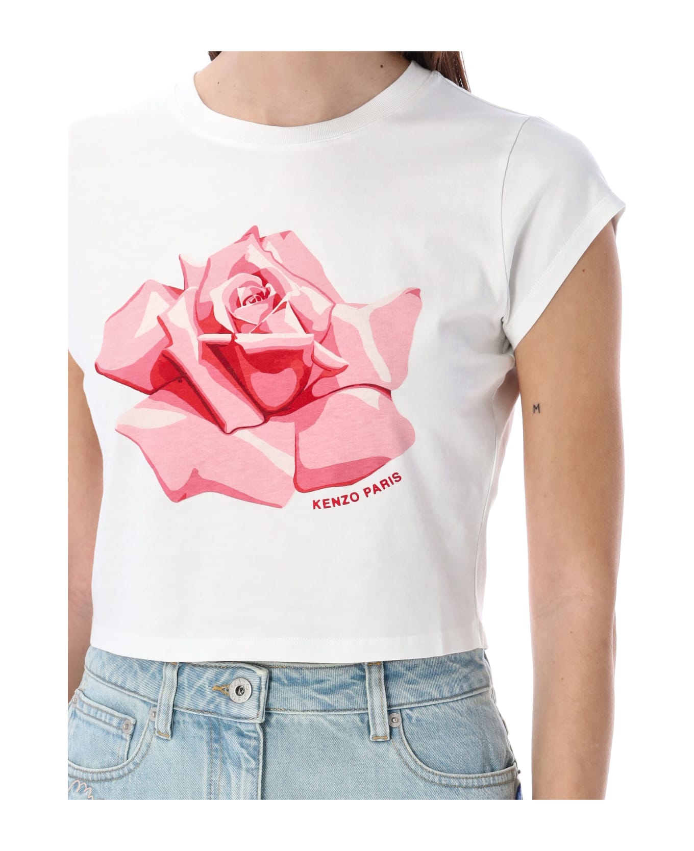 Kenzo Rose Micro Fit T-shirt - OFF WHITE