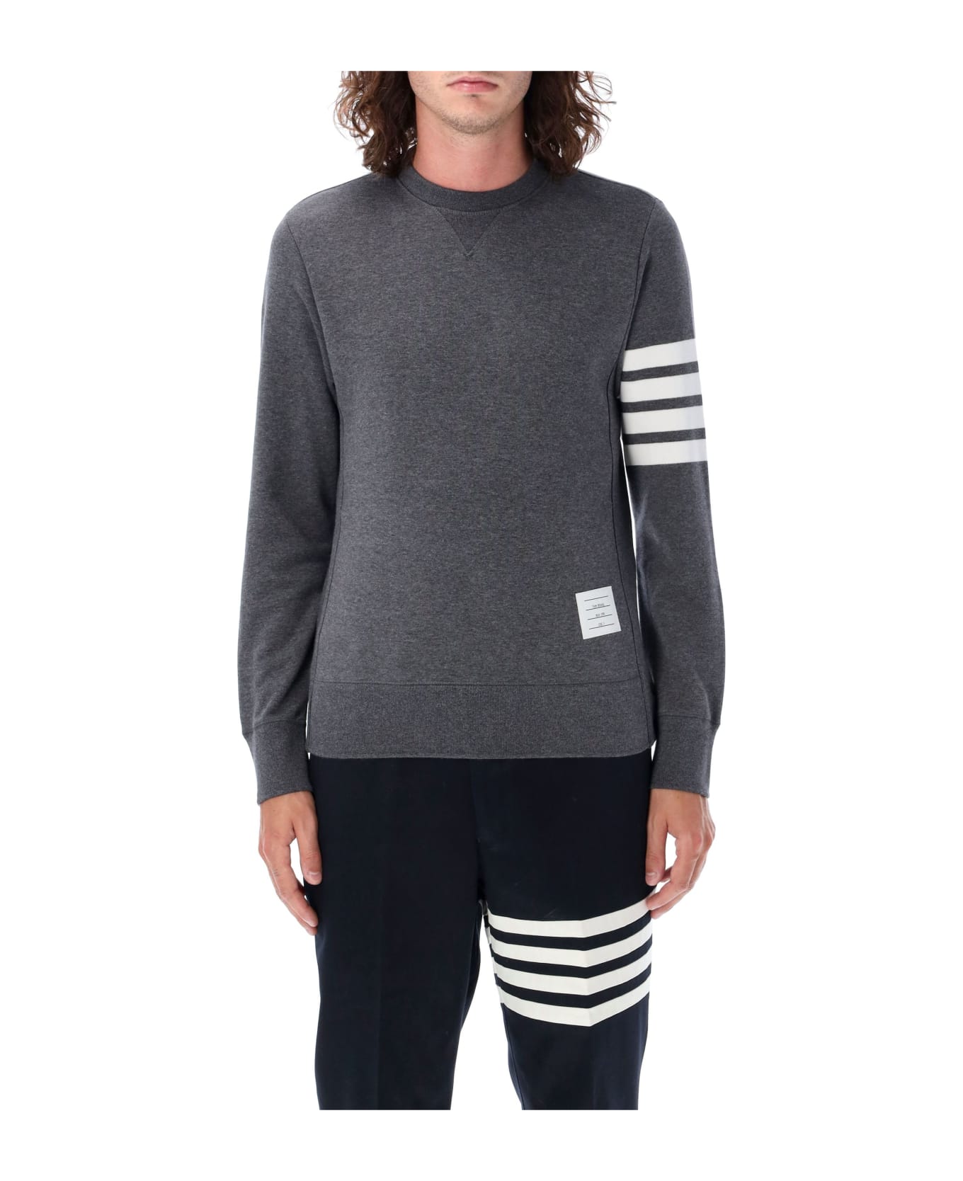 Thom Browne Classic Crewneck - DARK GREY