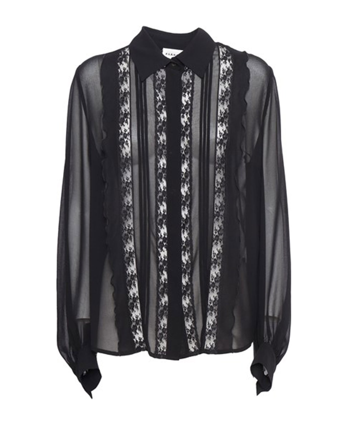 Parosh Transparency Black Shirt Blouse - NERO シャツ