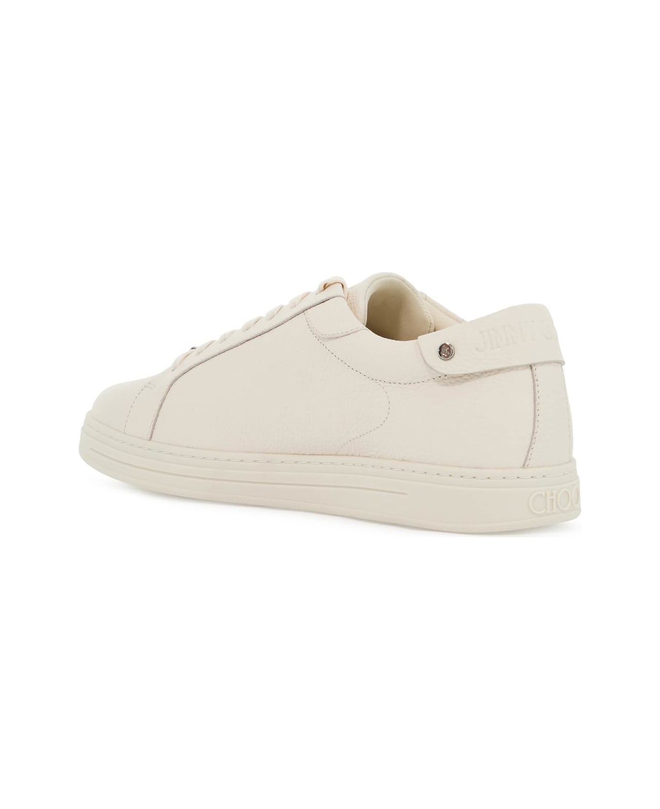 Jimmy Choo 'hammered Leather Rome Sneakers - V LATTE (White)