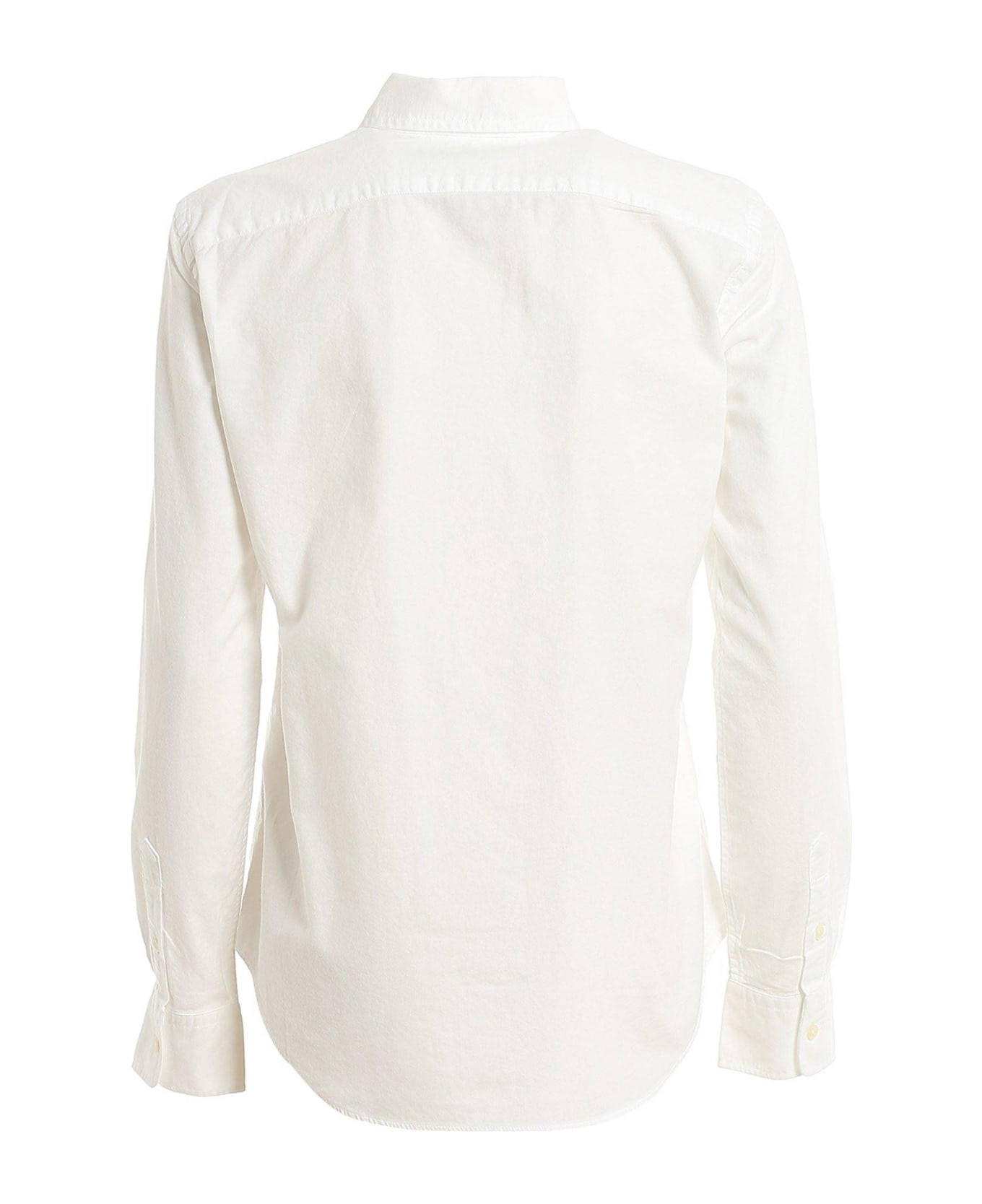 Ralph Lauren Logo Embroidered Long-sleeve Shirt - White