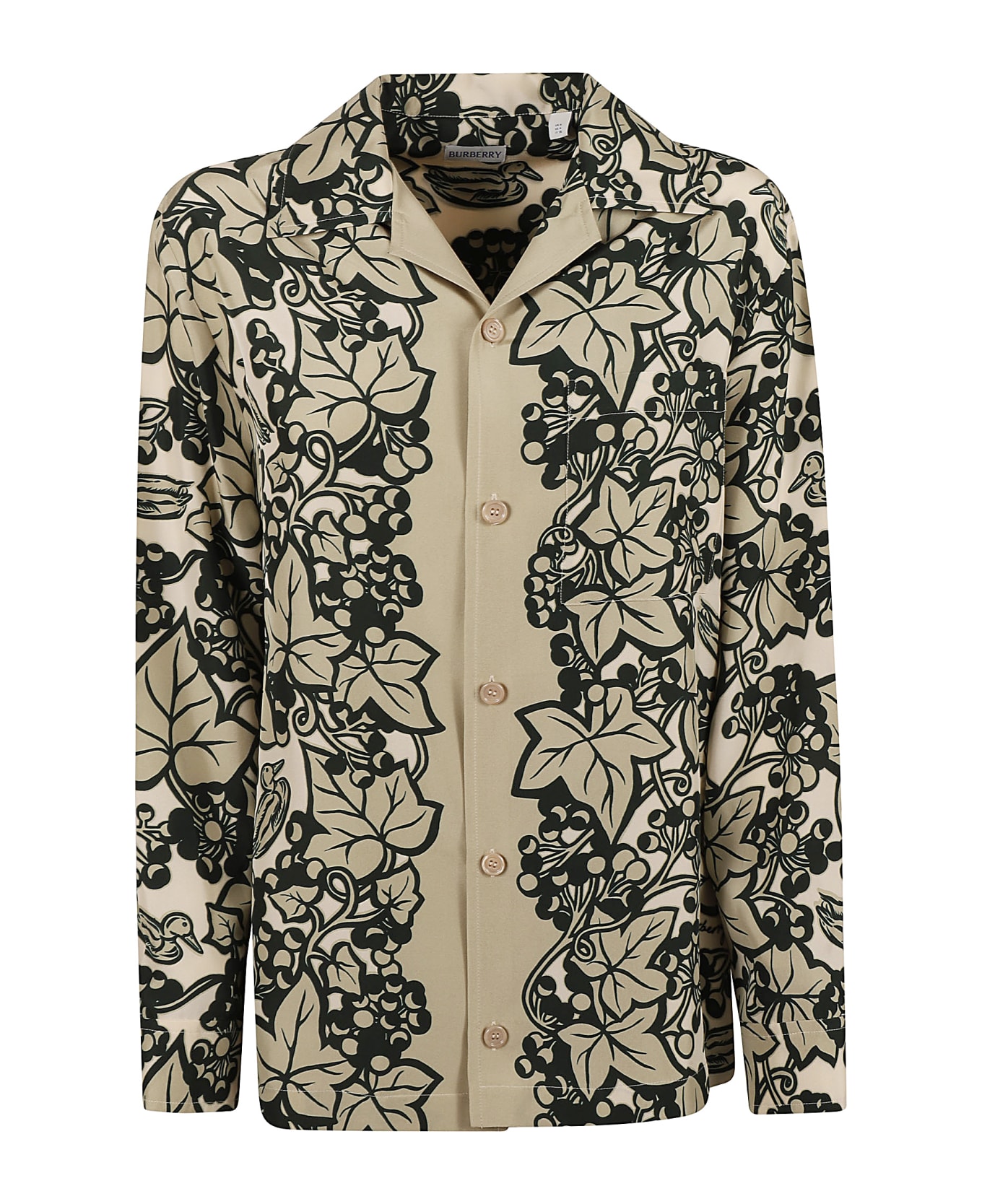 Burberry Floral Print Shirt - White