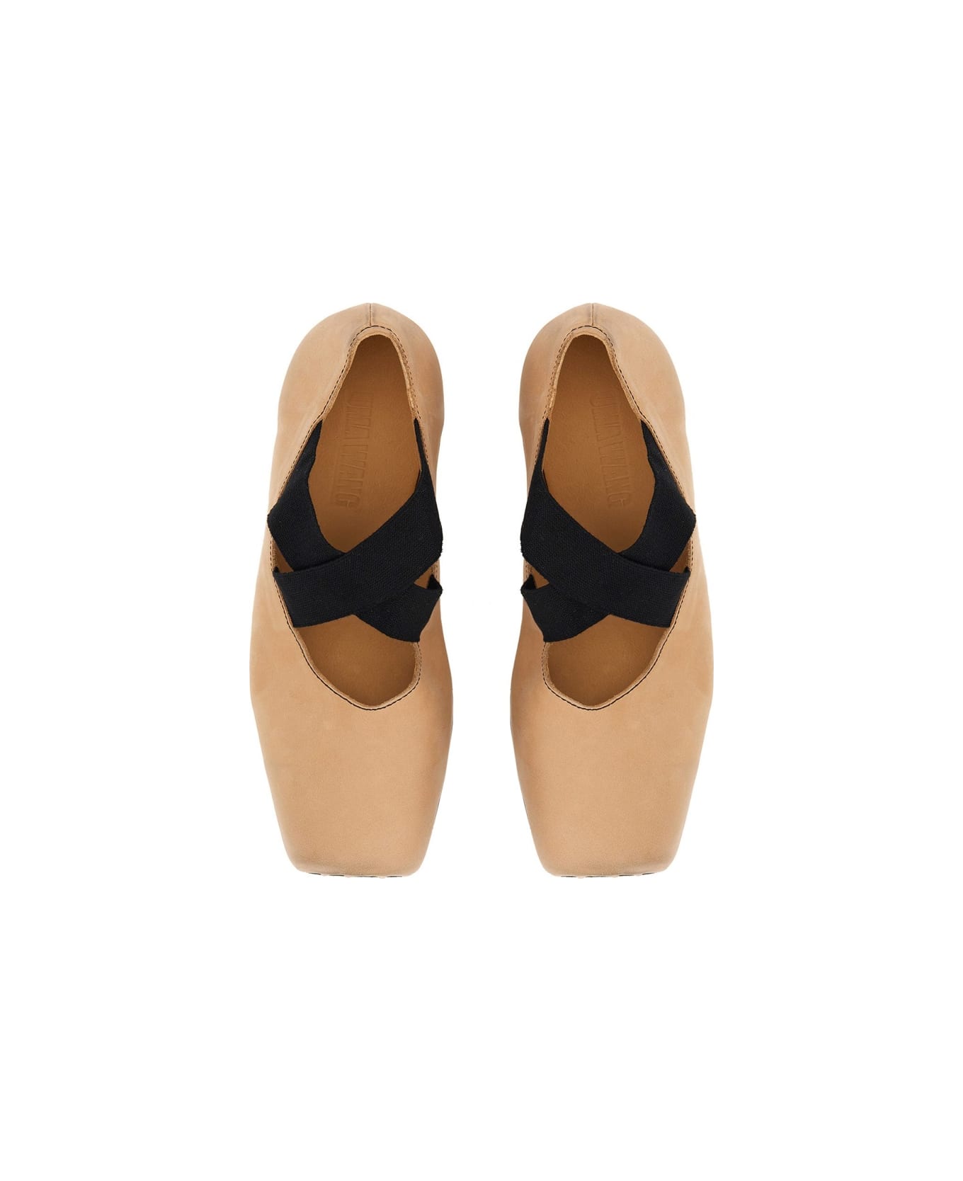 Uma Wang Leather Ballerina - BROWN