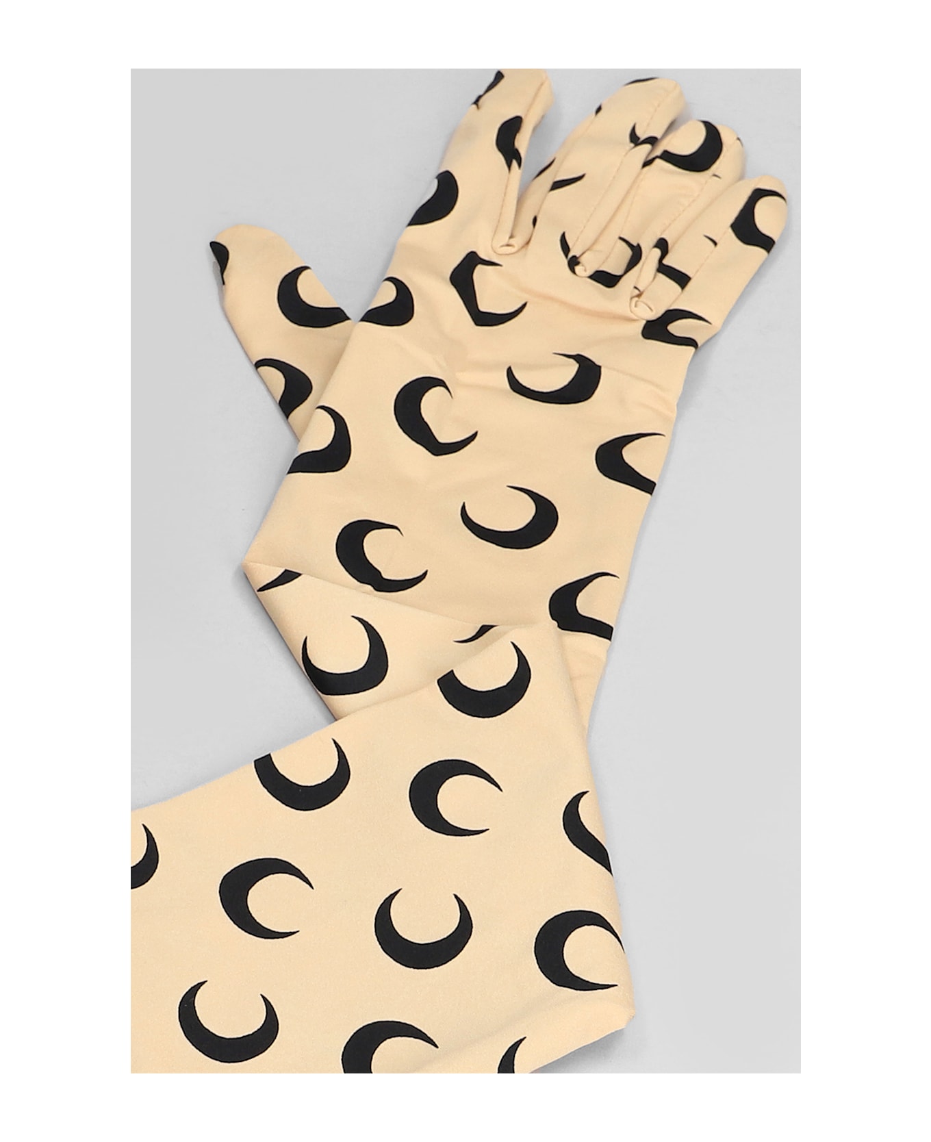 Marine Serre Gloves In Beige Polyamide - beige
