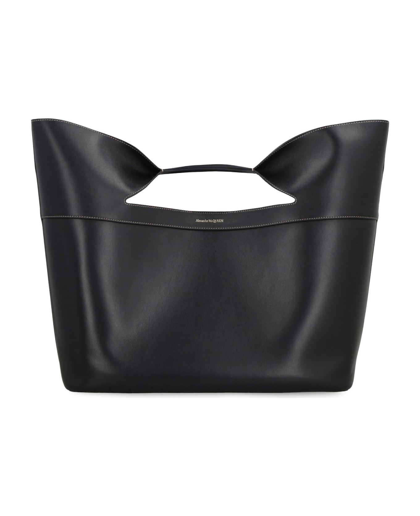 Alexander McQueen The Bow Leather Handbag - black